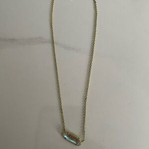 Kendra Scott Gold Necklace with Iridescent Pendant